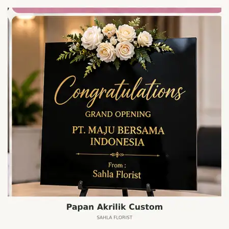 Papan Bunga Akrilik Mustikajaya